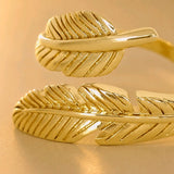 ANILLO HOJA DORADA