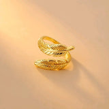 ANILLO HOJA DORADA