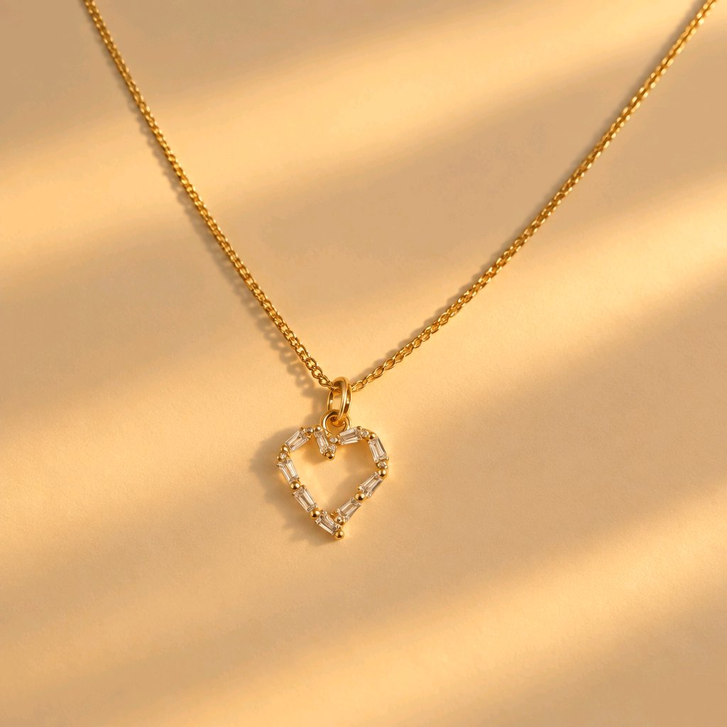CADENA CORAZON BRILLANTE