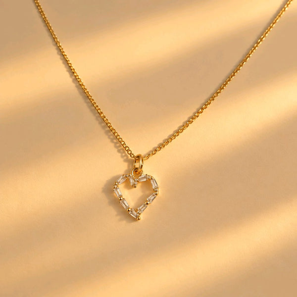 CADENA CORAZON BRILLANTE