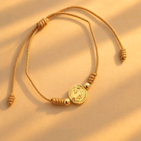 PULSERA SAN BENITO CORDON PIEL