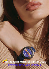 RELOJ COLOMBIA SELECCION 2026 DORADOAZUL