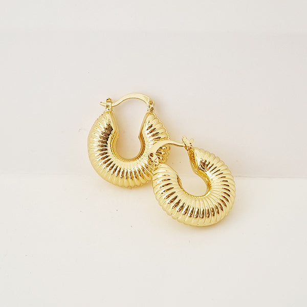 AROS CARACOL DORADOS