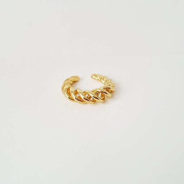 EARCUFF TRENZA DORADA