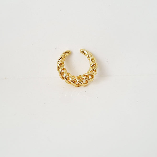 EARCUFF TRENZA DORADO