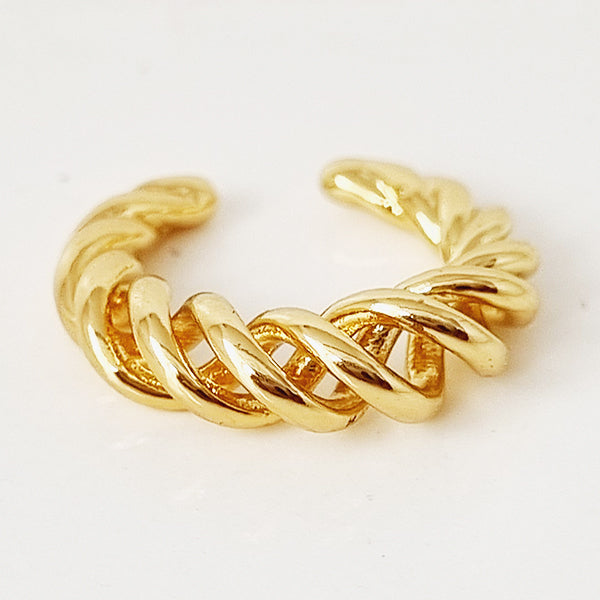 EARCUFF TRENZA DORADO