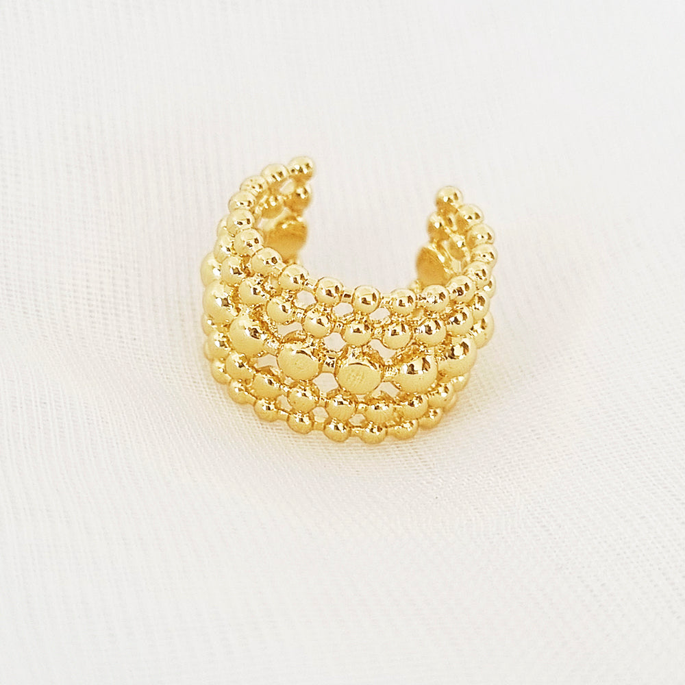 EARCUFF BOLITAS DORADAS