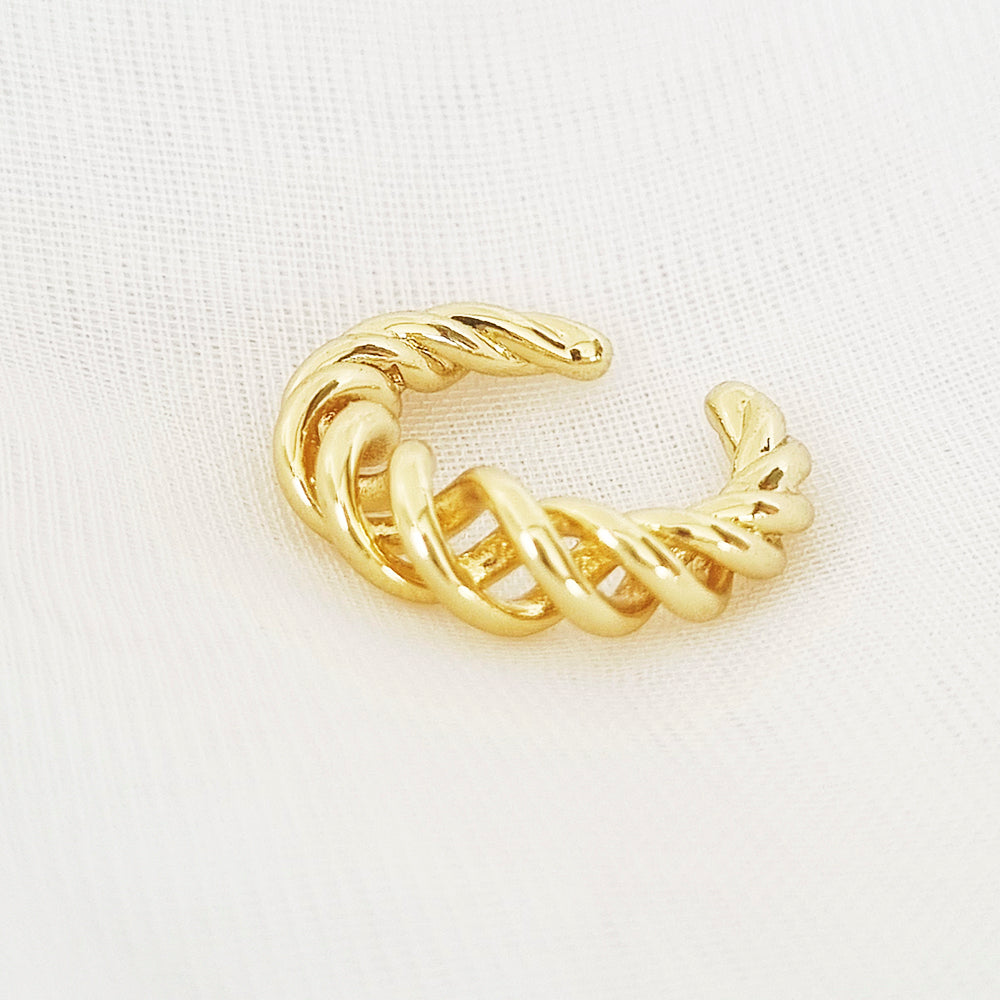 EARCUFF TRENZA DORADA