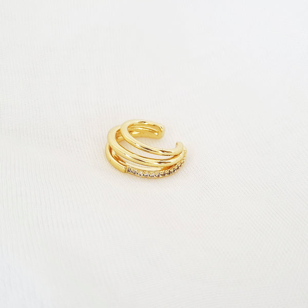 EARCUFF LINEAS BRILLANTE