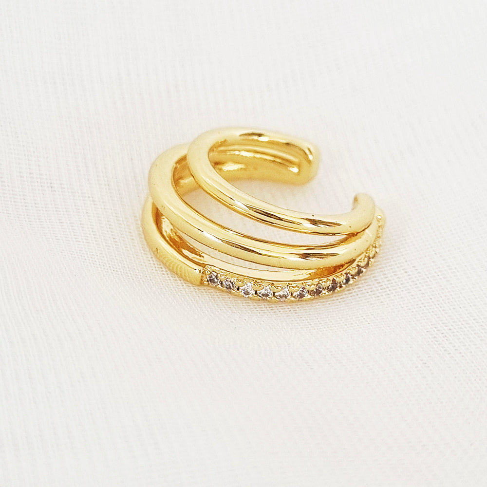 EARCUFF LINEAS BRILLANTE