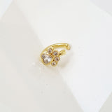 EARCUFF HUELLA CORAZON BRILLANTE