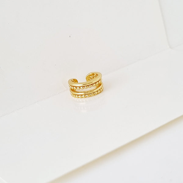 EARCUFF BOLITAS DORADO
