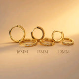 MINI AROS CIRCON BRILLANTES MEDIANAS 13MM