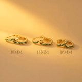 MINI AROS CIRCON VERDES PEQUEÑAS 10MM