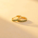 MINI AROS CIRCON VERDES GRANDES 16MM