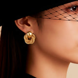 AROS TOPOS TRENZA DORADA