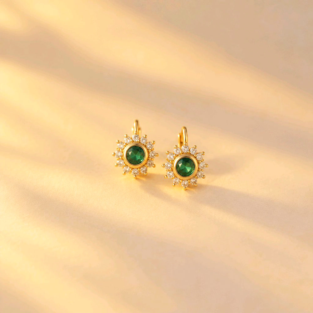 MINI AROS GIRASOL VERDE BRILLANTE