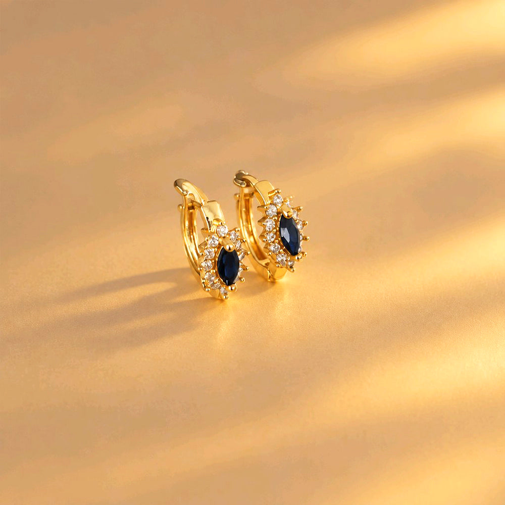 MINI AROS OJITOS ZAFIRO BRILLANTE