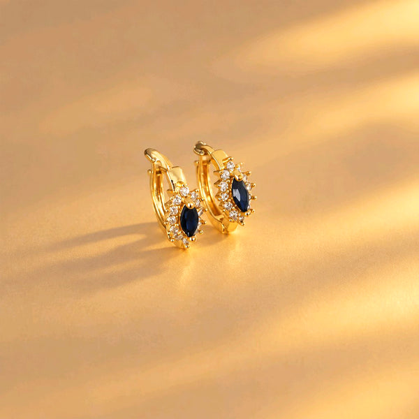 MINI AROS OJITOS ZAFIRO BRILLANTE
