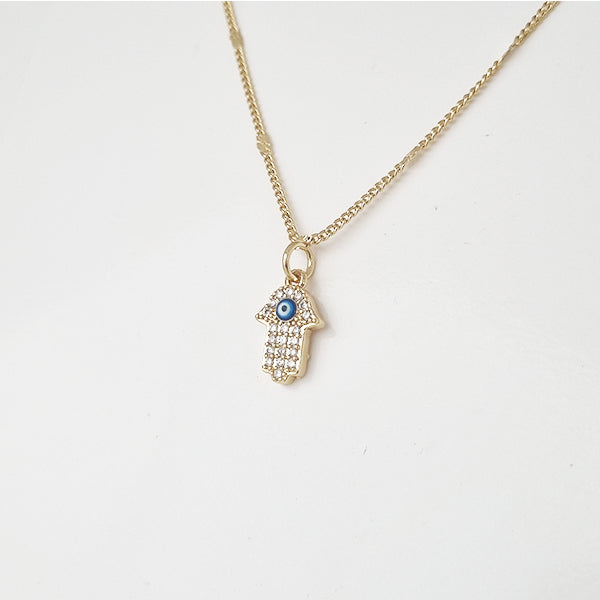CADENA HAMSA AZUL MOM