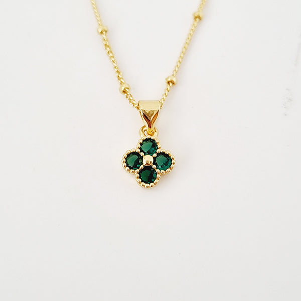 CADENA TREBOL VERDE MAR