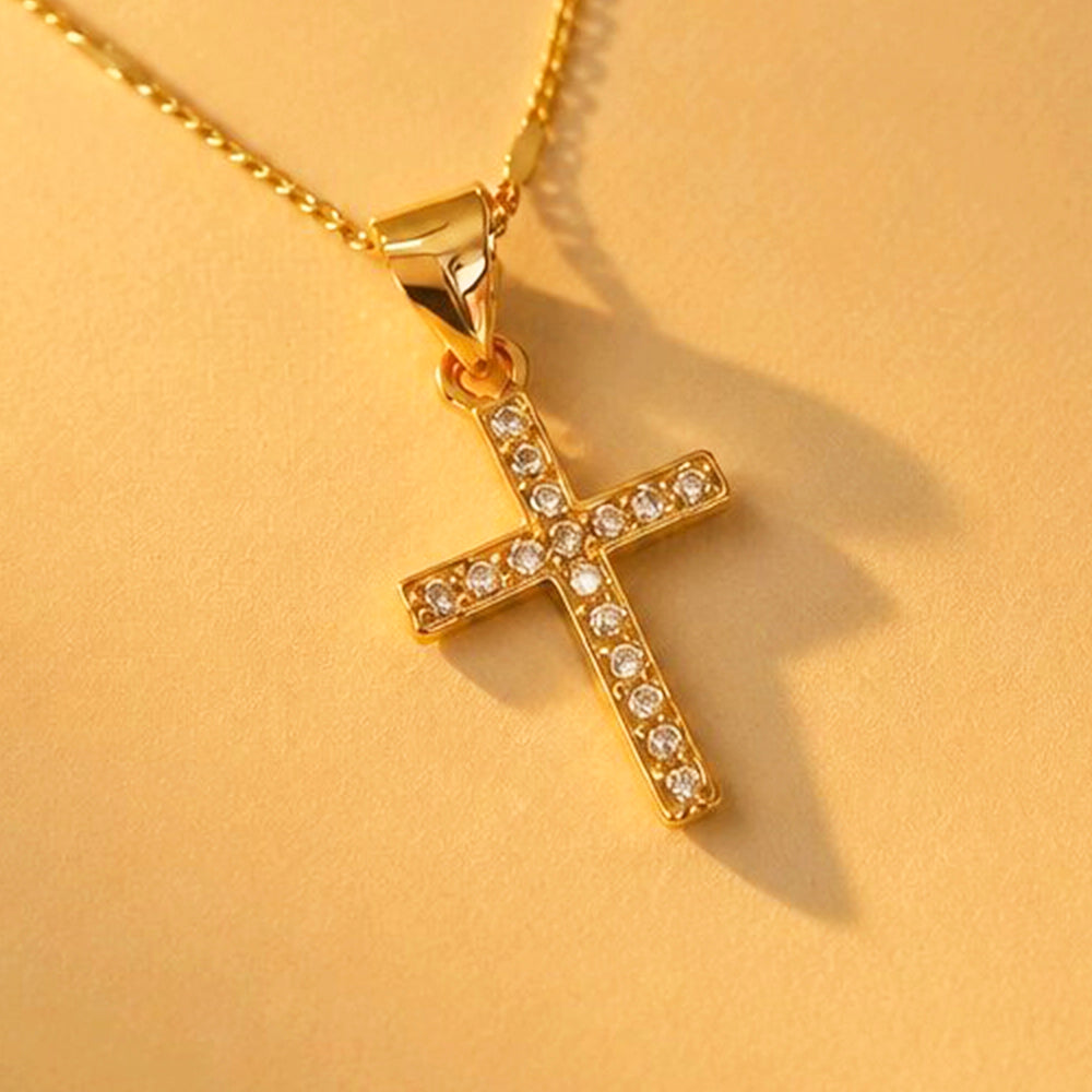 CADENA CRUZ BRILLANTES