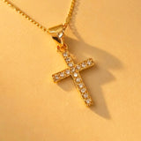 CADENA CRUZ BRILLANTES