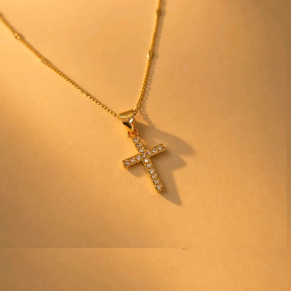 CADENA CRUZ BRILLANTES