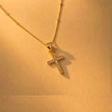 CADENA CRUZ BRILLANTES