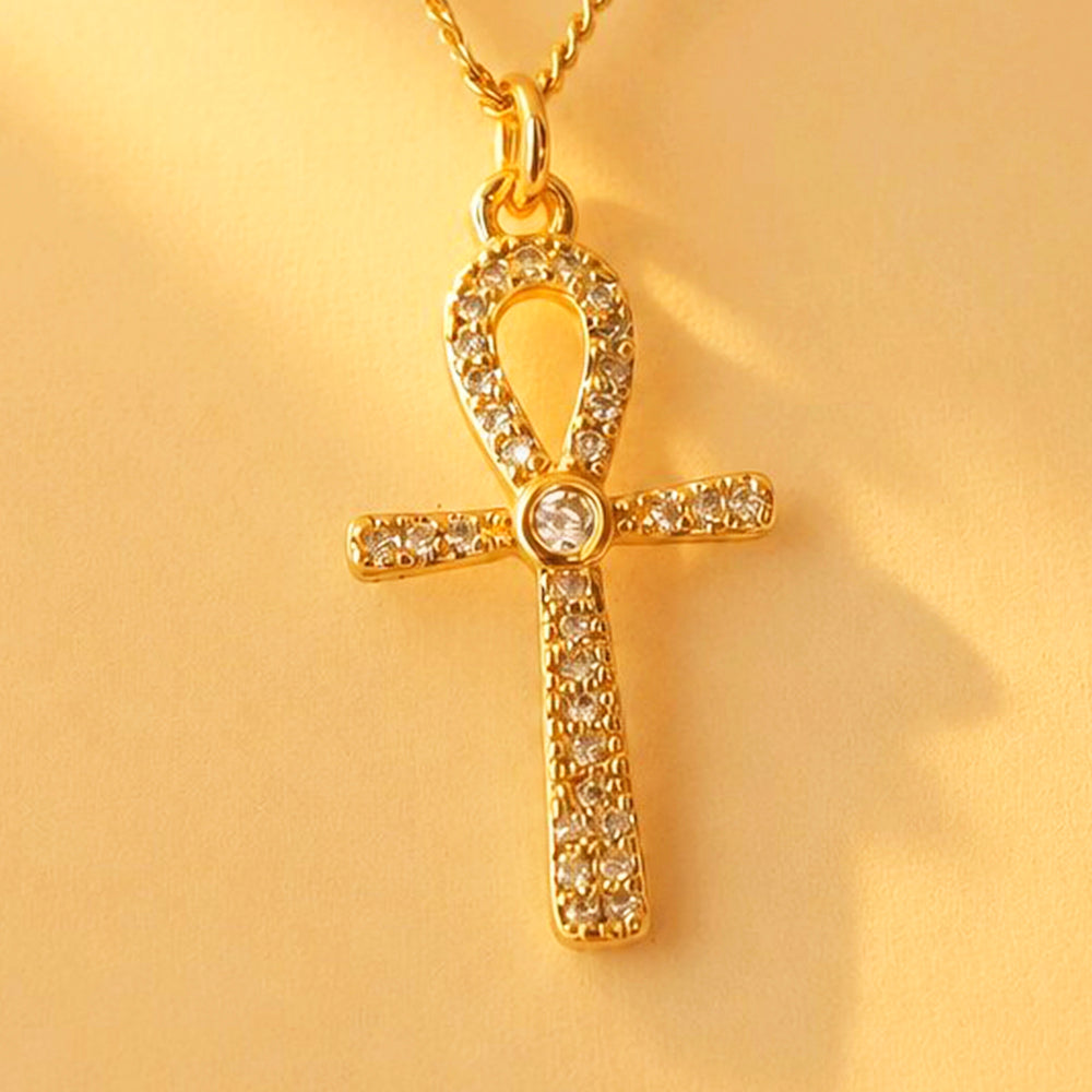 CADENA CRUZ EGIPCIA BRILLANTE