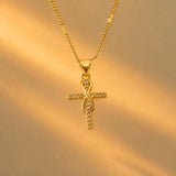 CADENA CRUZ INFINITO BRILLANTE