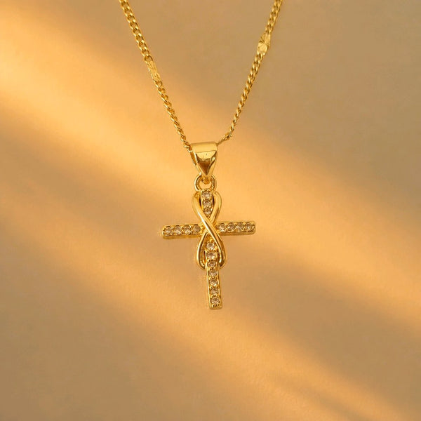 CADENA CRUZ INFINITO BRILLANTE