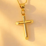 CADENA CRUZ LISA GRANDE
