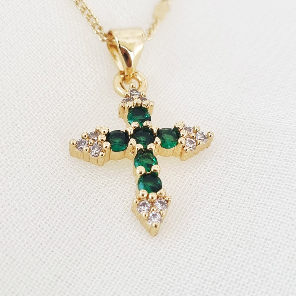 CADENA CRUZ ROMANA VERDE