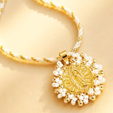 CADENA VIRGEN GUADALUPE MOSTACILLA BLANCA