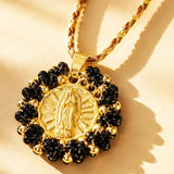 CADENA VIRGEN GUADALUPE MOSTACILLA NEGRA