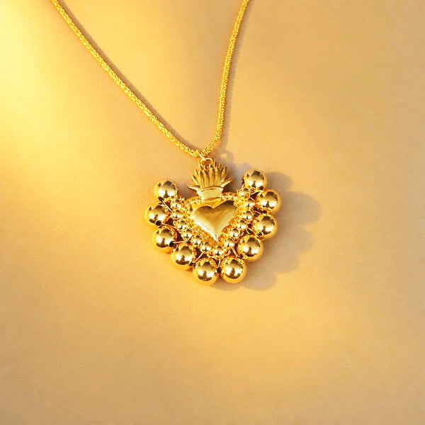 CADENA SAGRADO CORAZON DORADO GRANDE