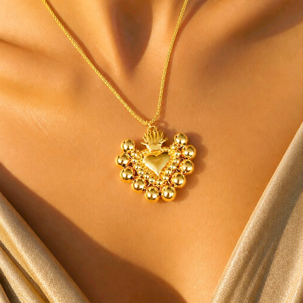 CADENA SAGRADO CORAZON DORADO GRANDE