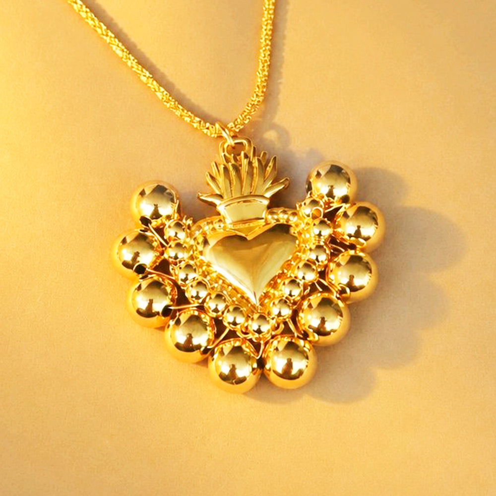 CADENA SAGRADO CORAZON DORADO GRANDE