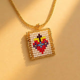 CADENA ESCAPULARIO SAGRADO CORAZON MOSTACILLA