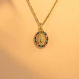 CADENA VIRGEN GUADALUPE COLORES PEQUEÑA