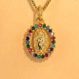 CADENA VIRGEN GUADALUPE COLORES PEQUEÑA