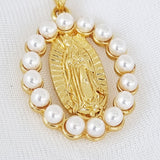 CADENA VIRGEN GUADALUPE PERLAS