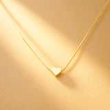 CADENA CORAZON SOLITAIRE DORADO