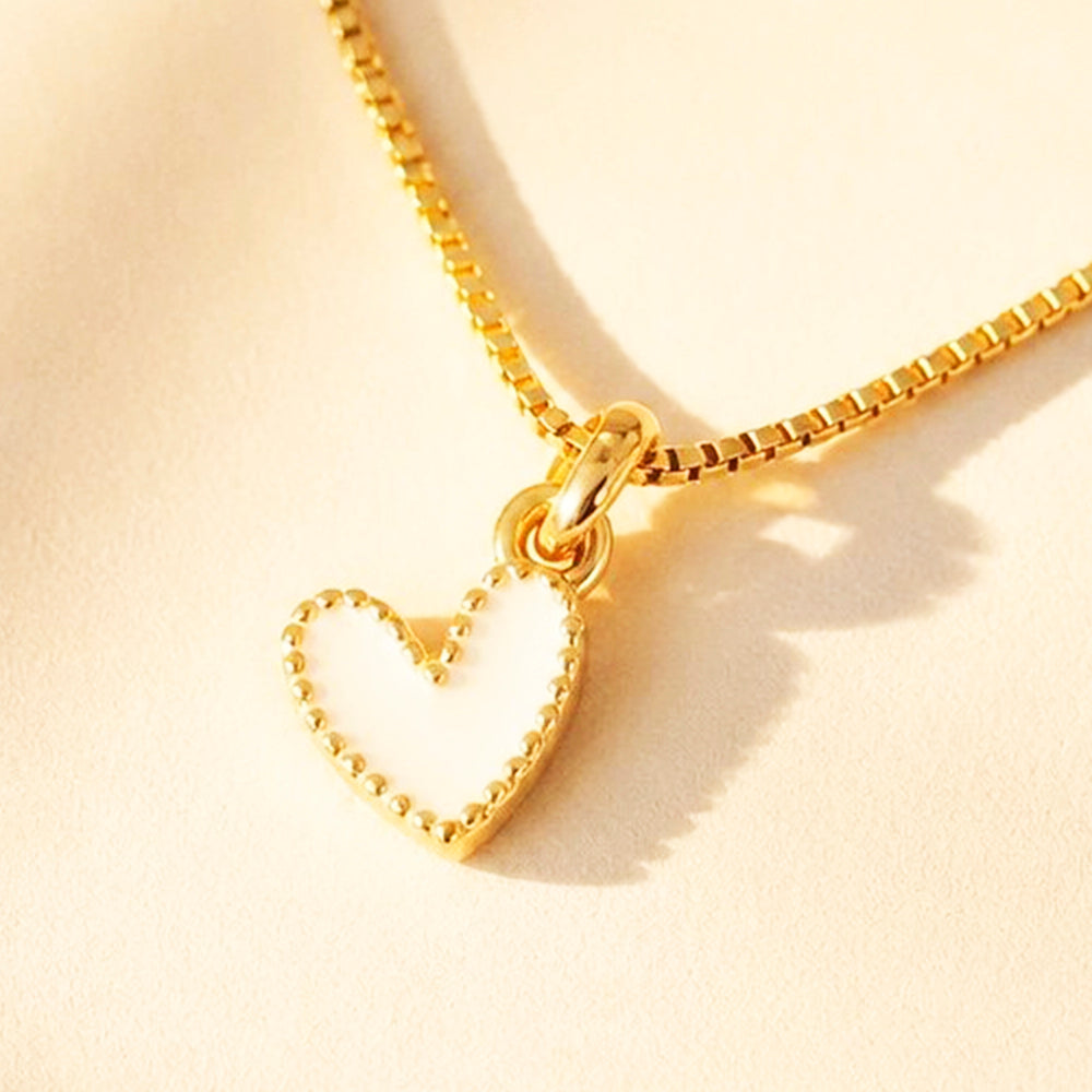 CADENA CORAZON JOLIE BLANCO