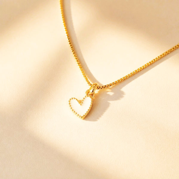 CADENA CORAZON JOLIE BLANCO