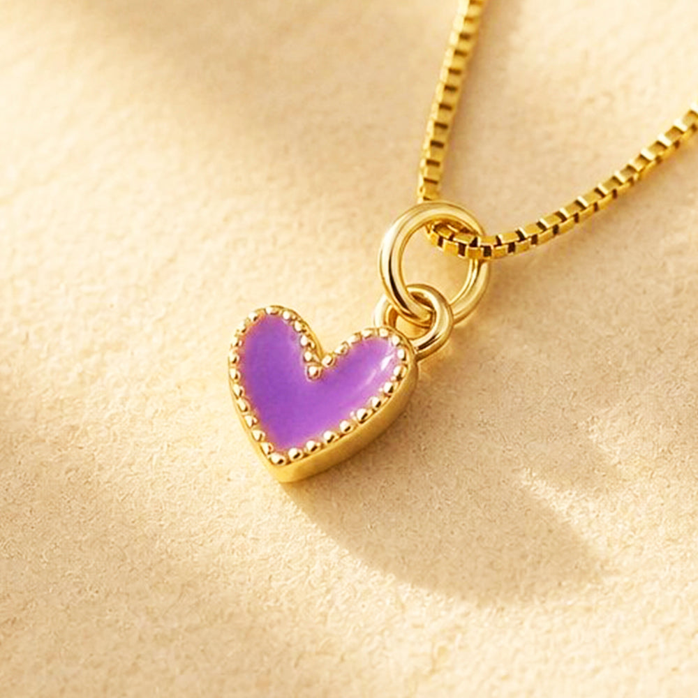 CADENA CORAZON JOLIE MORADO