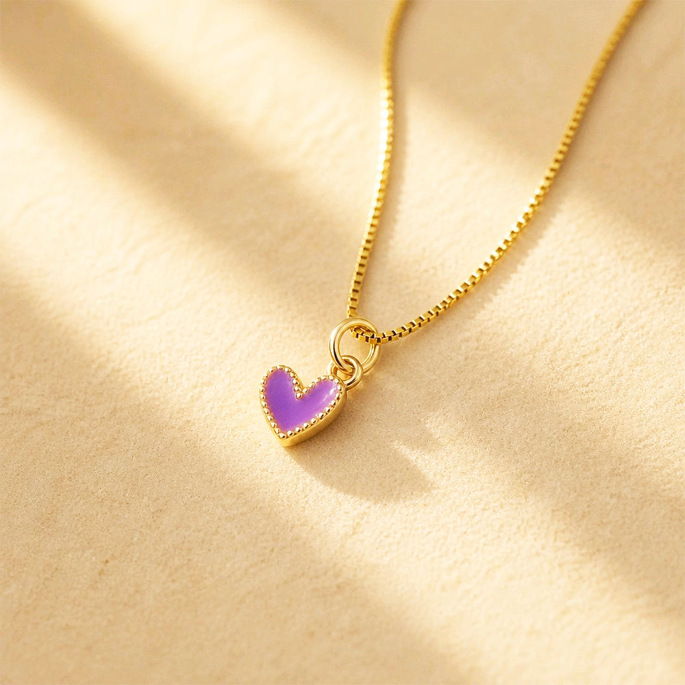 CADENA CORAZON JOLIE MORADO