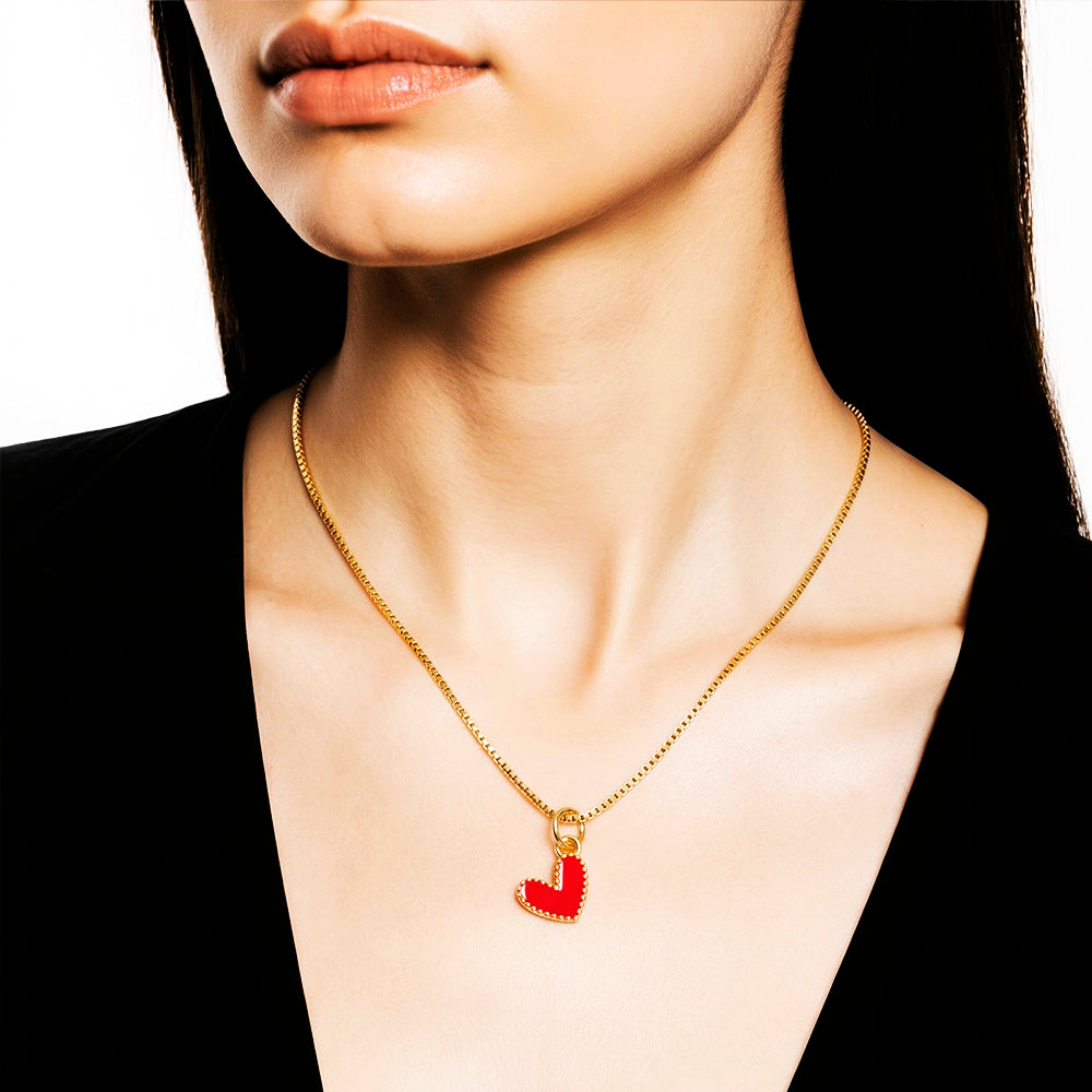 CADENA CORAZON JOLIE ROJO