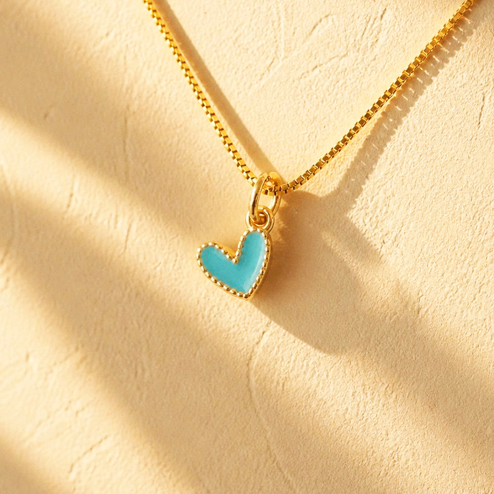 CADENA CORAZON JOLIE TURQUESA